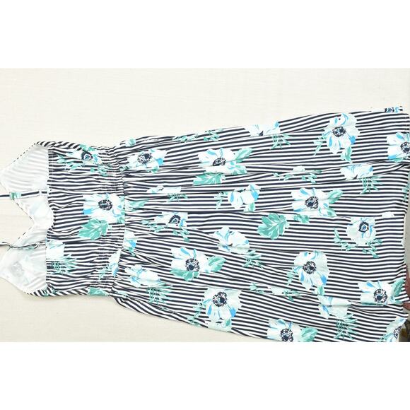 Lane Bryant Women's Plus Size 18 Striped Floral Sleeveless Maxi Dress - Picture 3 of 8